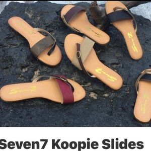 Seven7 Women's Koopie Slides - Black, Brown, Tan